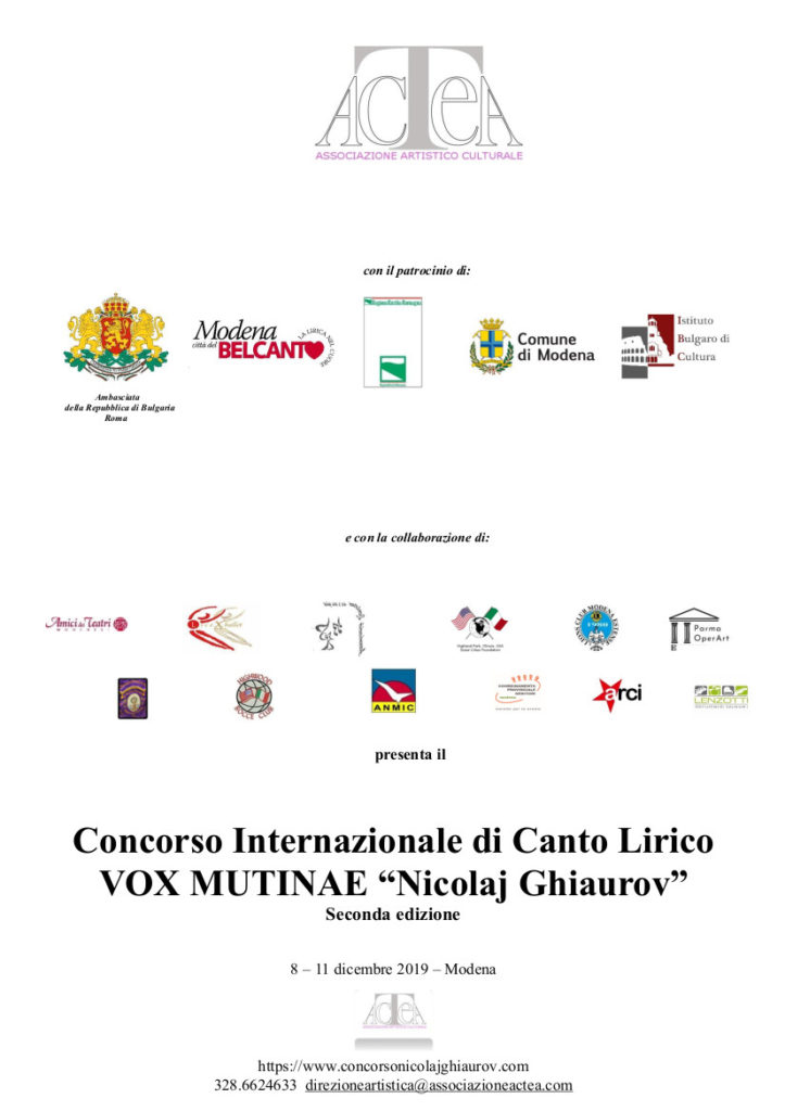 Bando Concorso Ghiaurov 2019